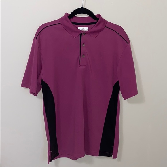 PGA Tour Other - PGA Tour Purple Color Block Golf Polo
